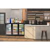 Koolmore 3 Door Back Bar Cooler Counter Height Glass Door Refrigerator with LED Lighting - 11 cu.ft, Black BC-3DSW-BK